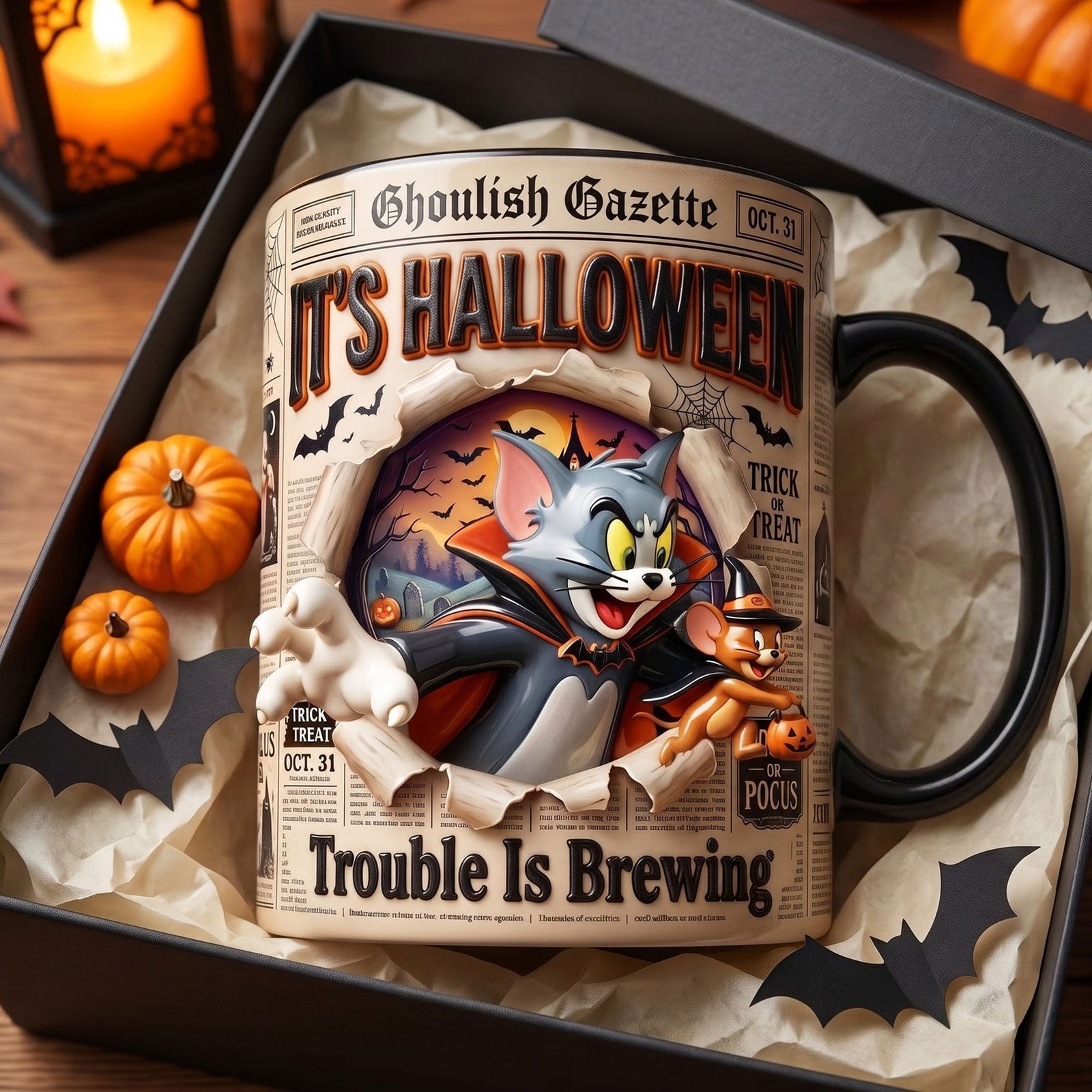 Halloween Trouble Coffee Mug - Personalized Gifts For Friends 05PATI100826