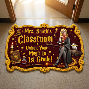 Unlock Teaching Potential Custom Shaped Doormat - Personalized Gifts For Teachers 04nati300626