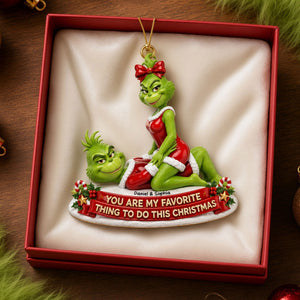 Mischievous Couple Ornament - Personalized Christmas Gifts For Couple 04tyti220826
