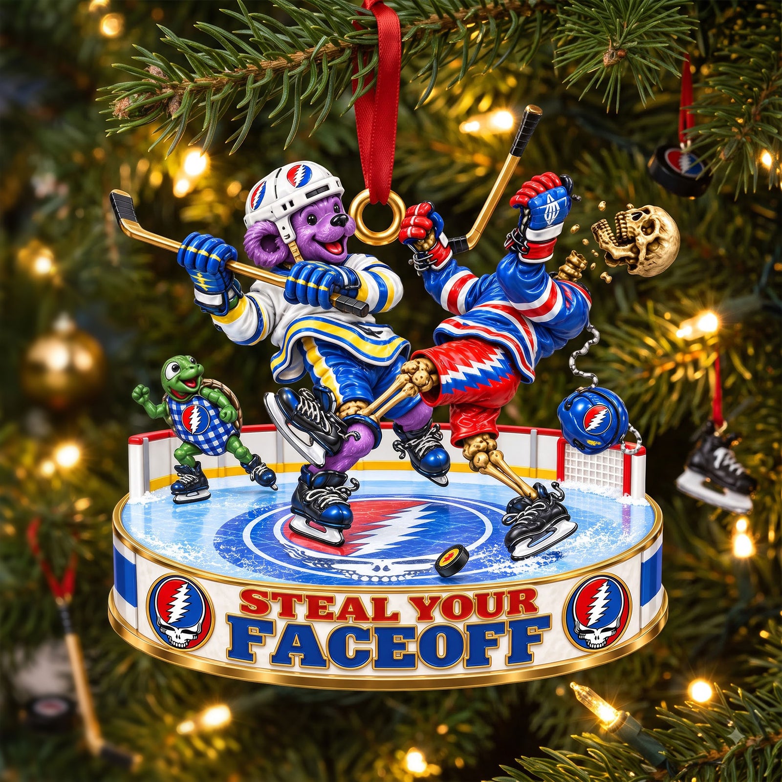 Grateful Dead Fun Knock Out Ice Game Ornament - Personalized Gifts For Music Lovers 05QHTI090926