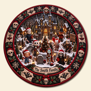 Merry Creepmas Round Mat - Personalized Gifts For Family Quilted Round Mat 02NATI150926