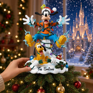 Naughty Friends Christmas Acrylic Tree Topper - Personalized Gifts For Friends 02PATI141026