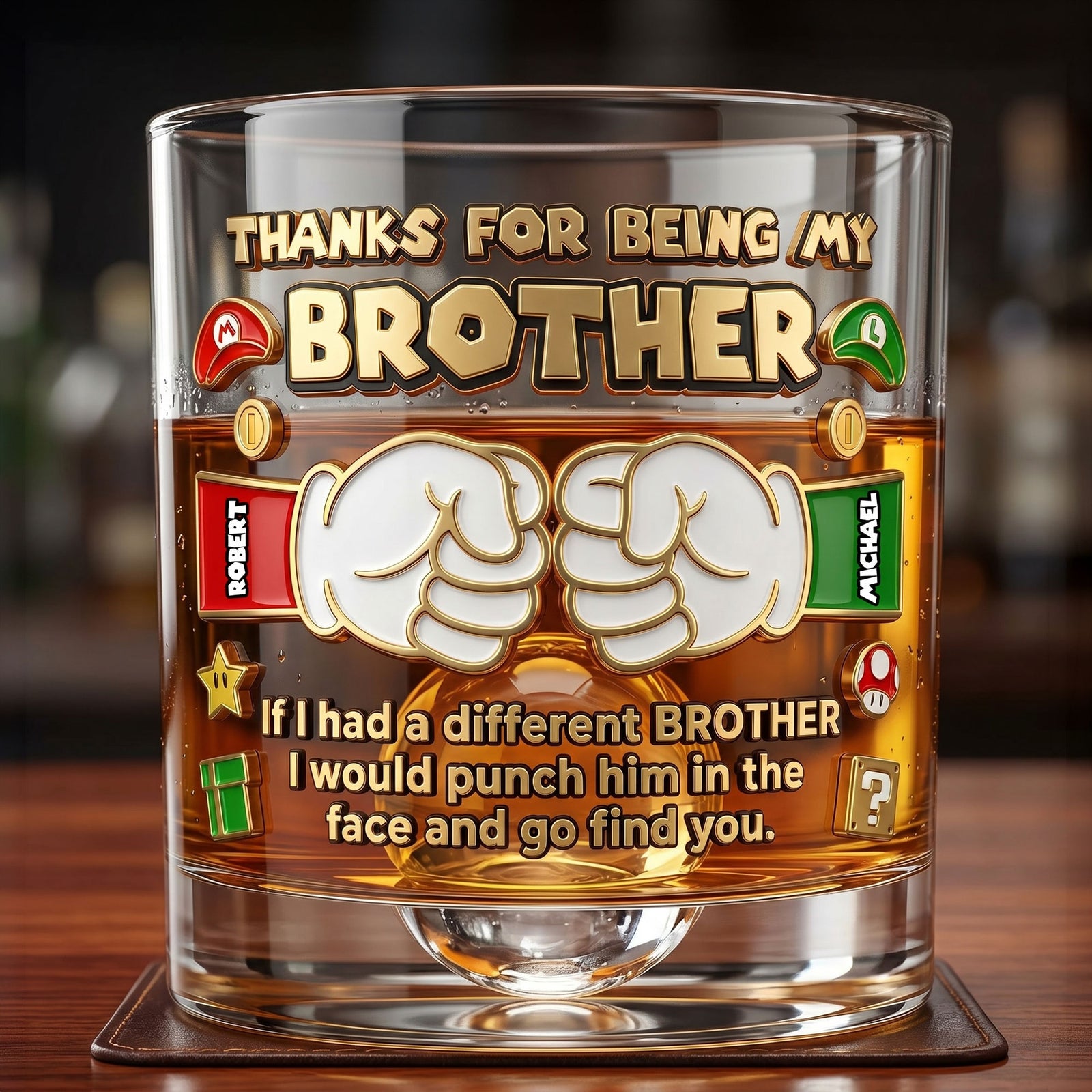 Thanks For Being My Brother Drinking Glass - Personalized Gifts For Brothers 03nati040626