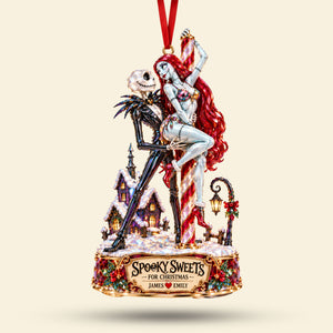 Spooky Couple Ornament - Personalized Gifts For Ornament Christmas Ornament 04HATI191026
