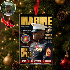 Honor Country Hero Christmas Ornament Custom Photo Gifts 04HUTI260826