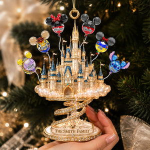 Dreamy Balloon Castle Acrylic Ornament - Personalized Gift For Family 03OHTI190826
