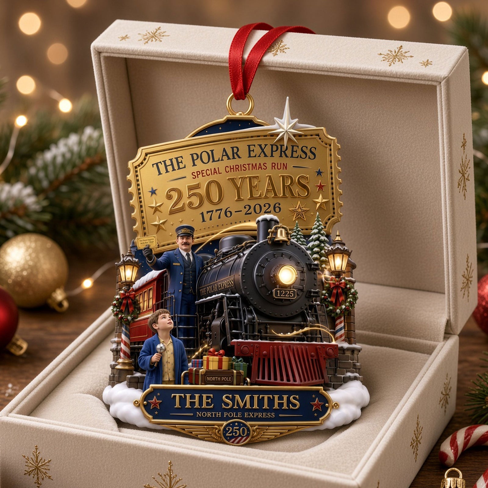 Magical Christmas Train Acrylic Ornament - Personalized Gifts For Family 08HATI021026