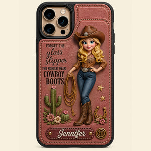 Cowgirl Leather Flip Wallet Phone Case - Personalized Gifts For Cowgirl 02nati020626