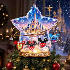Sparkling Castle Family Tree Topper - Personalized Christmas Gifts For Family 02OHTI151026