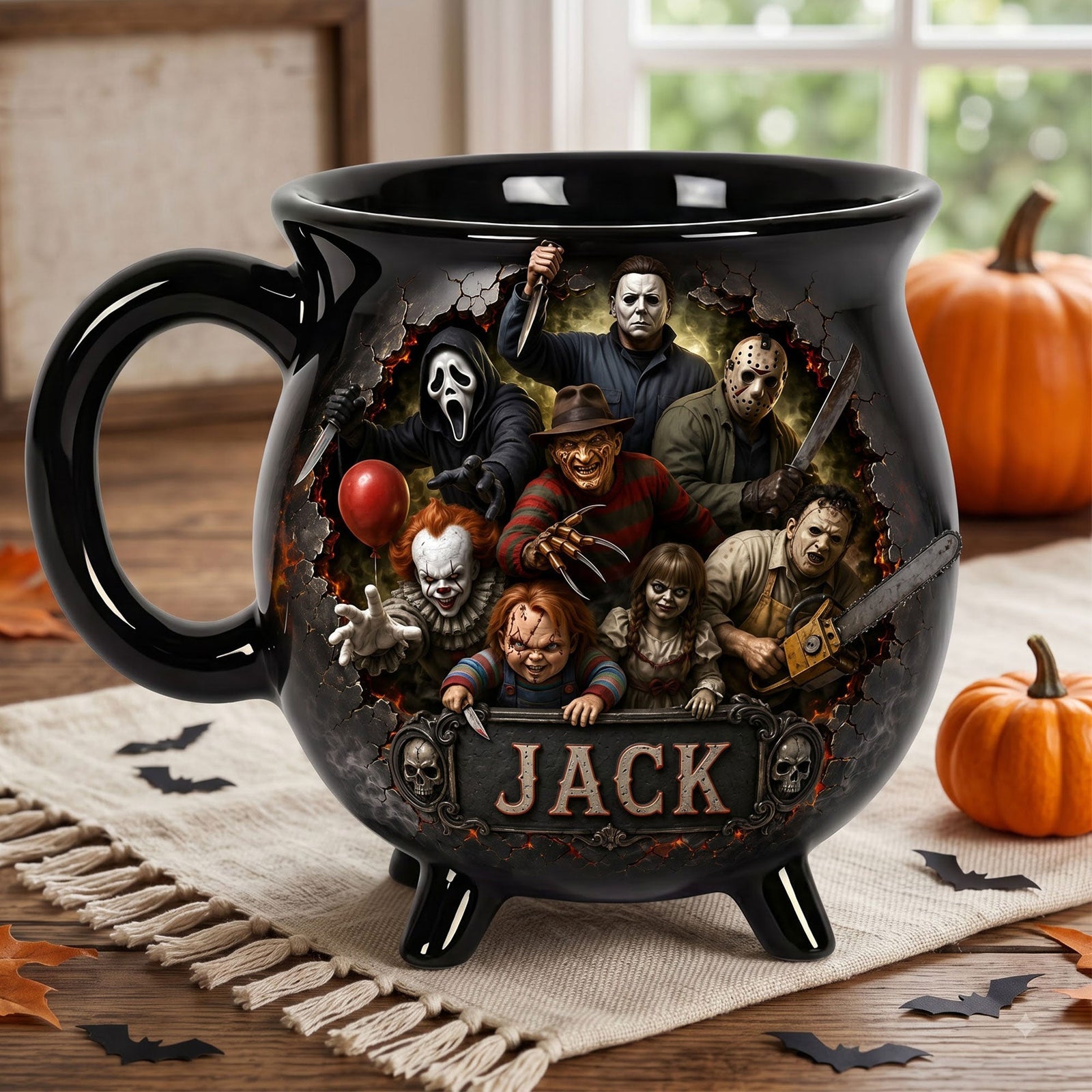 Haunted Cauldron Mug - Personalized Halloween Gifts For Horror Movie Lovers 01hati180826
