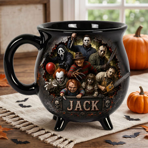 Haunted Cauldron Mug - Personalized Halloween Gifts For Horror Movie Lovers 01hati180826
