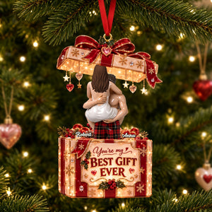 Romantic Best Gift Ever Ornament - Personalized Christmas Gifts For Couple 05qhti160926