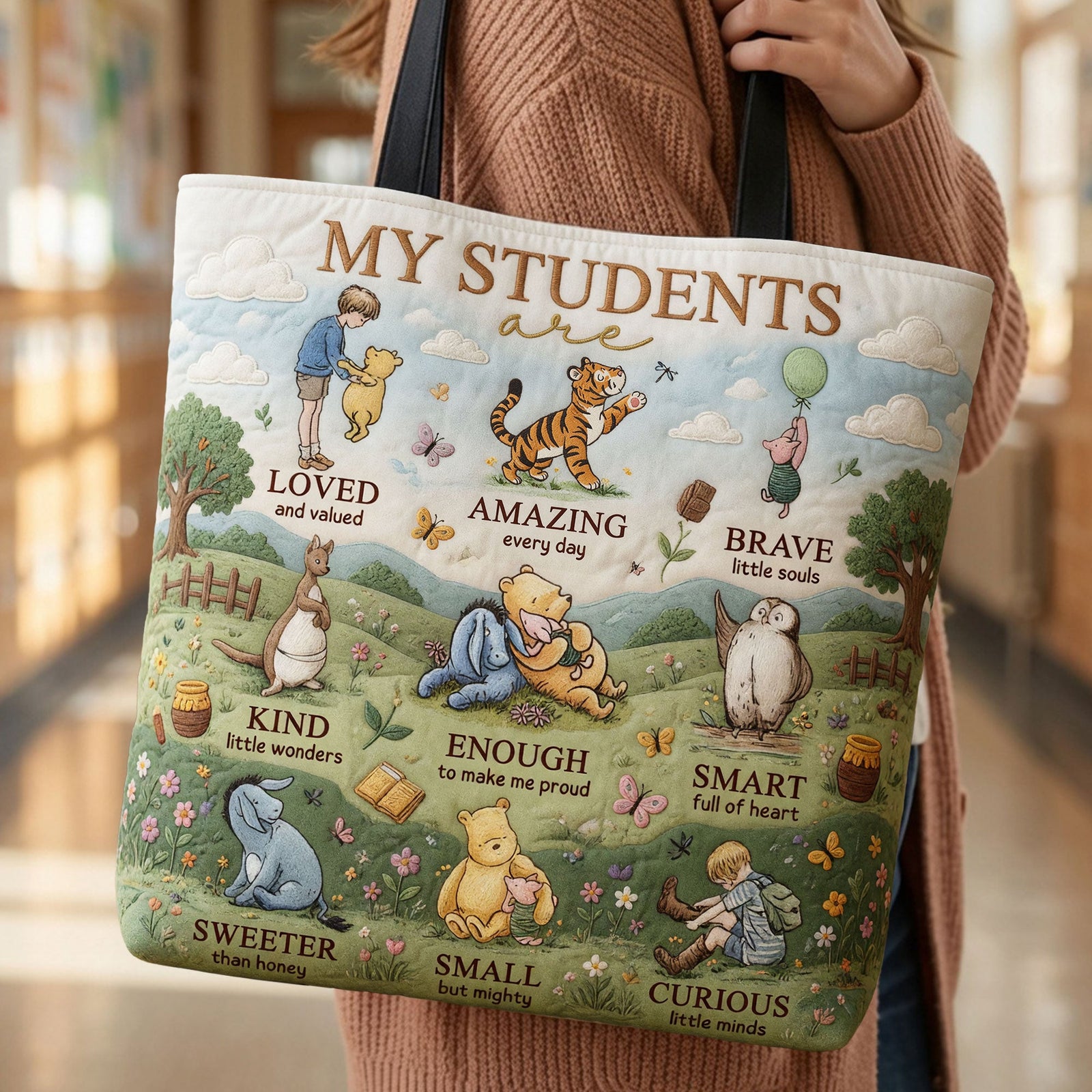 Teaching With Heart Tote Bag - Personalized Gifts For Teacher 02NATI230726