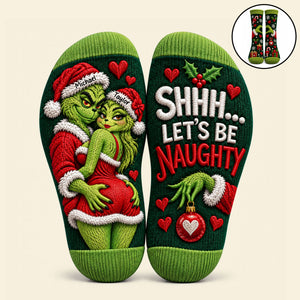Furry Naughty Couples Middle Tube Socks - Personalized Christmas Gifts For Couples 01ohti220926