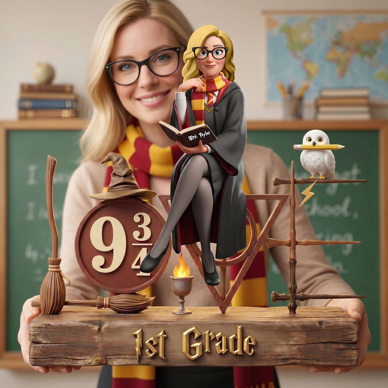 Enchanted Academy Teacher Plaque - Personalized Gift For Teachers 01NATI010626