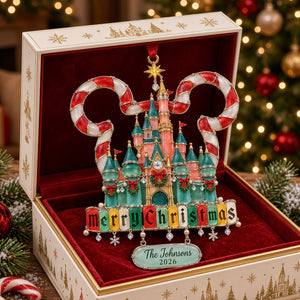 Nostalgia Castle Sea Glass Effect Ornament, Personalized Gifts 06qhti091026