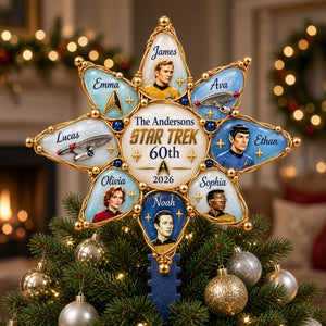 Galactic Adventure Christmas Tree Topper - Personalized Gifts For Family 05huti071026