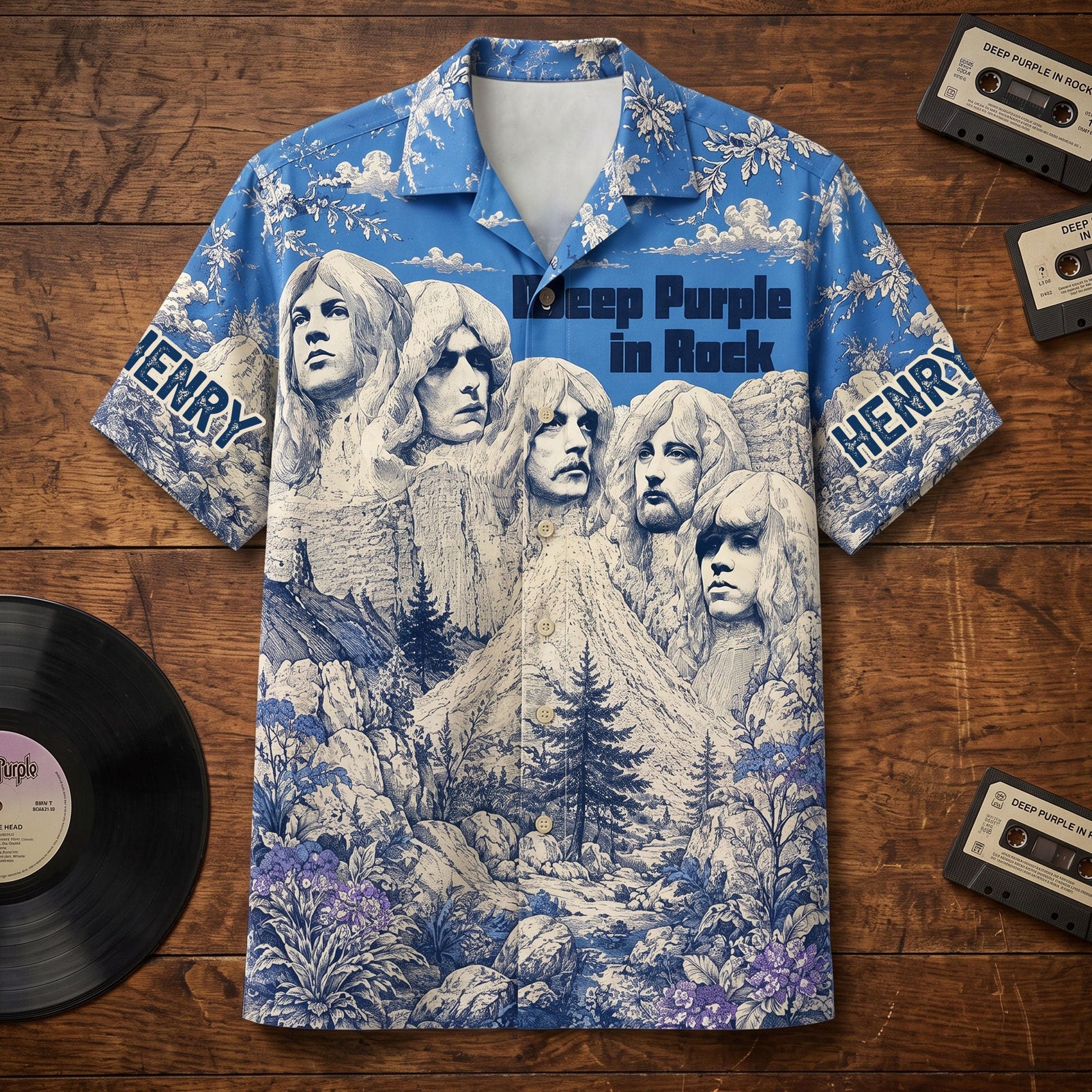 Vintage Deep Purple Band Hawaiian Shirt, Personalized Gifts 04NATI040726