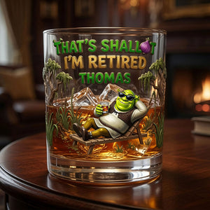 Retired Legend Relaxing Round Glass - Personalized Retirement Gifts 01HUTI110626