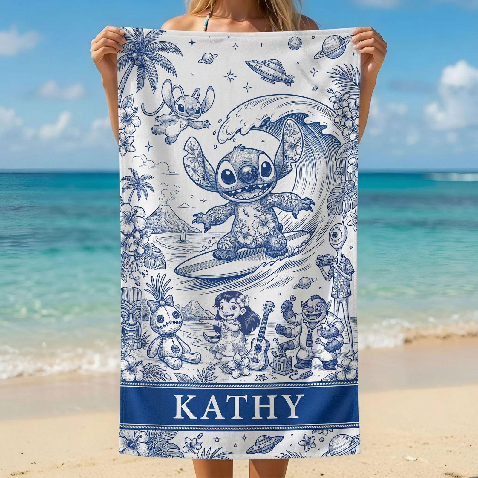 Island Mischief Beach Towel - Personalized Gifts 01qhti180726