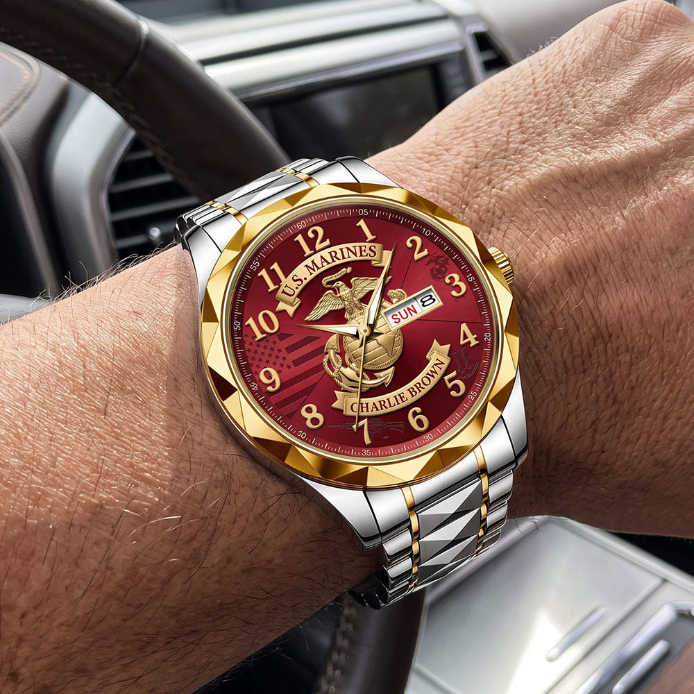 Military Pride Men's Watch - Personalized Gift For Veteran 03HUTI240726