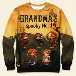 Spooky Highland Cows Mom 3D Shirt, Personalized Gifts For Mom & Grandma 03qhti180826
