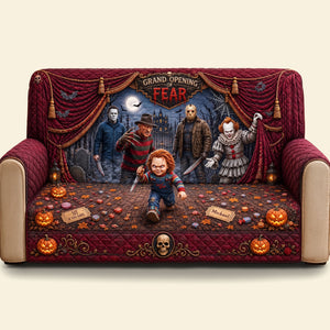 Spooky Halloween Quilted Sofa Cover - Personalized Gifts For Horror Lovers 03HATI110826