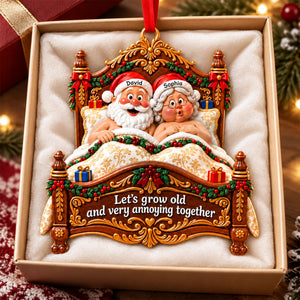 Naughty Christmas Bed Acrylic Ornament - Personalized Gifts For Couples 08NATI231026