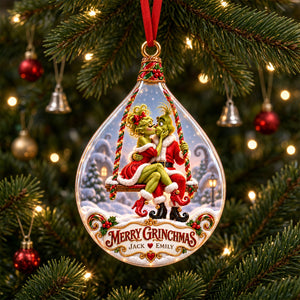 Seaglass Kissing Couple Ornament - Personalized Gifts For Couple Christmas Ornament 05HATI131026