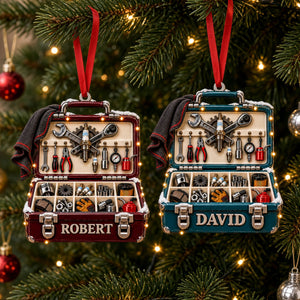 Mechanic Tool Box Christmas Ornament - Personalized Gifts For Mechanics 05TTTI091026