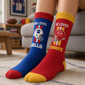 But They Both Love Each Other Middle Tube Socks - Personalized Gifts For Sports Loving Couple 01huti091026