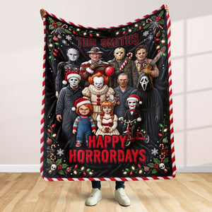 Happy Horrorday Blanket  - Personalized Gifts For Christmas Night Blanket 05PATI011026