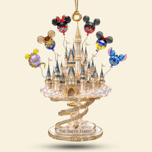 Dreamy Balloon Castle Acrylic Ornament - Personalized Gift For Family 03OHTI190826