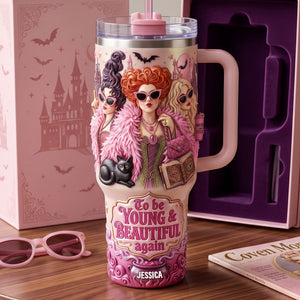 Baddie Witches 40oz Tumbler With Handle, Personalized Gifts For Witch Sisters 04QHTI050826