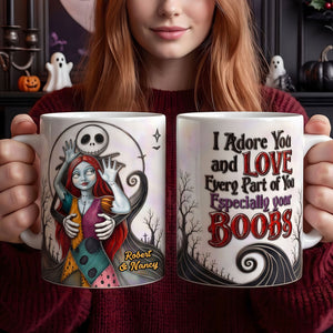 Spooky Naughty Couple Coffee Mug - Personalized Halloween Gifts For Couple 04ohti030926