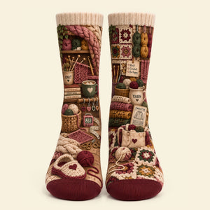 In My Knitting Era Socks - Personalized Gifts For Knitting Lovers 03HATI220926