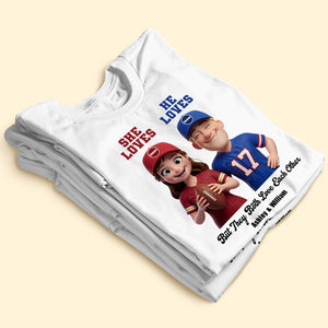 Sports Rivalry Personalized Shirt for Game Day Couples 04HUTI170626