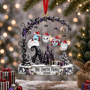 Gothic Family Castle Ornament - Personalized Christmas Gifts Family 01OHTI040926