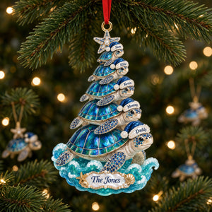 Jolly Turtle Flow Acrylic Ornament, Personalized Gifts For Family 04qhti080926