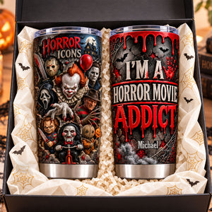 Creepy Cinema Addict Tumbler - Personalized Gift For Horror Lovers 02TTTI221026