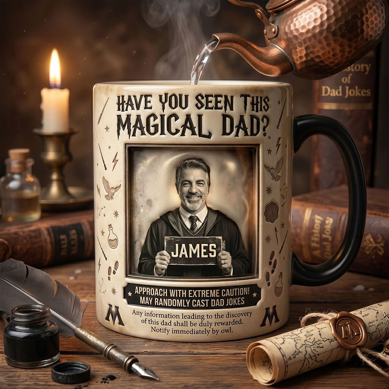 The Legendary Dad Magic Coffee Mug - Personalized Custom Photo Gifts For Dads 03NATI110526