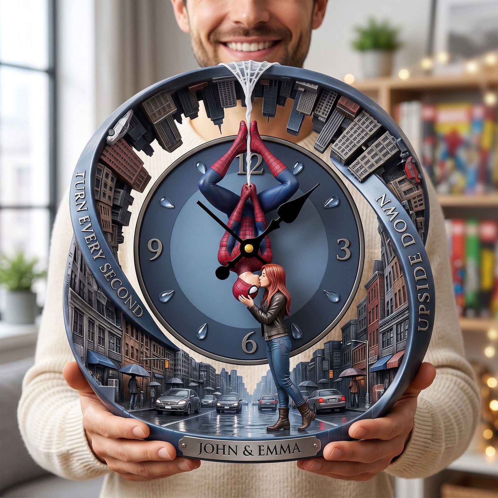 Every Moment With You - Personalized Gifts For Couple Acrylic Hanging Wall Clock 05HATI240726