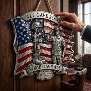 Fallen Hero Memorial Metal Sign - Personalized Gifts For Remembrance 02HATA240626