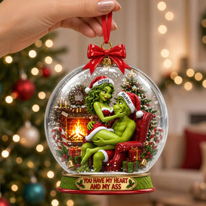 Cheeky Love Couple Christmas Ornament - Personalized Gift For Couples 04TYTI150926