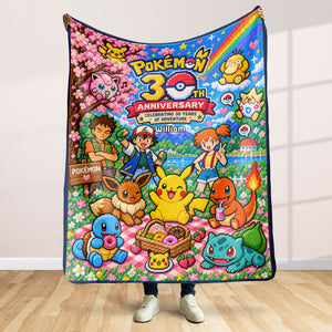 30th Anniversary Picnic Blanket - Personalized Gifts For Game Lovers 04PATI141026