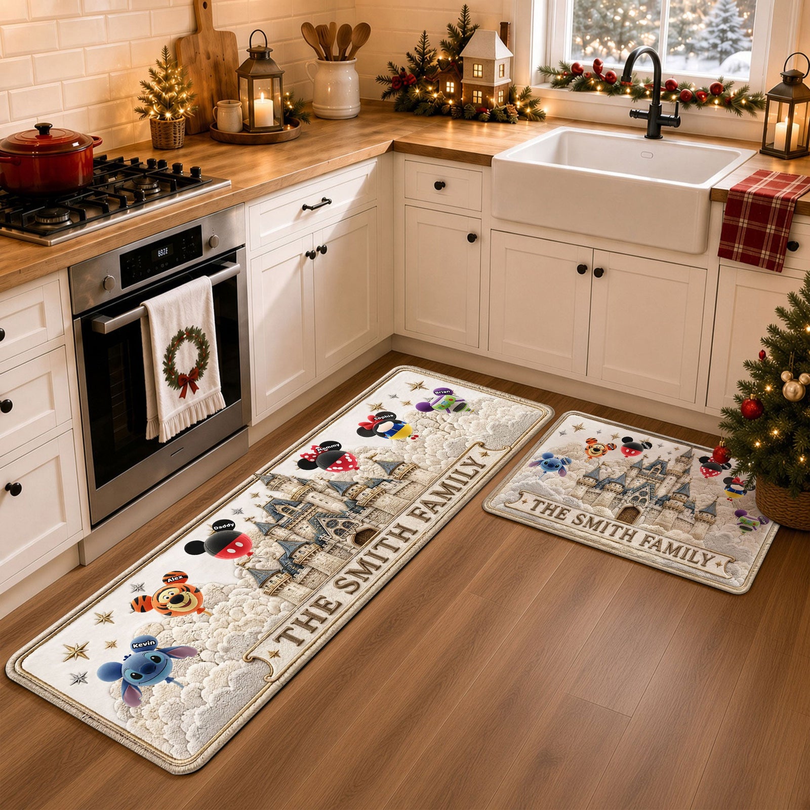 Personalized Christmas Character Bubble Runner Rug - Gifts For Family 01OHTI020926