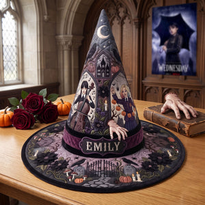 Mystery Spooky World Quilted Witch Hat - Personalized Halloween Gifts 04hati120826