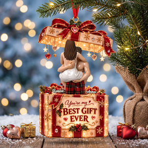 Romantic Best Gift Ever Ornament - Personalized Christmas Gifts For Couple 05qhti160926