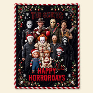 Happy Horrorday Blanket  - Personalized Gifts For Christmas Night Blanket 05PATI011026
