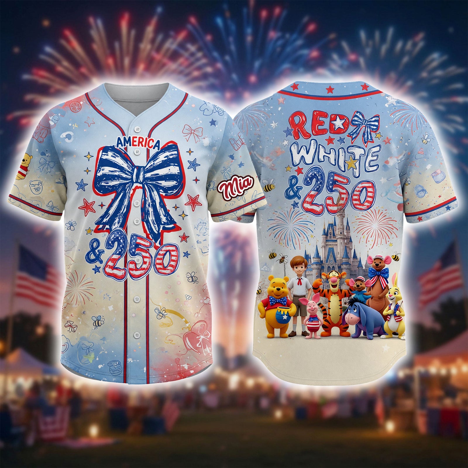 Woodland Friends Baseball Jersey – USA 250 Celebration 02nati120626